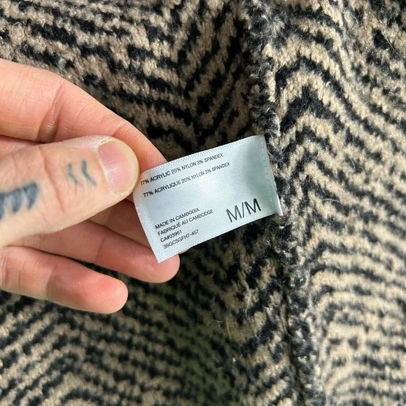 ALFRED SUNG Black and Tan Cardigan Medium - Picture 8 of 13